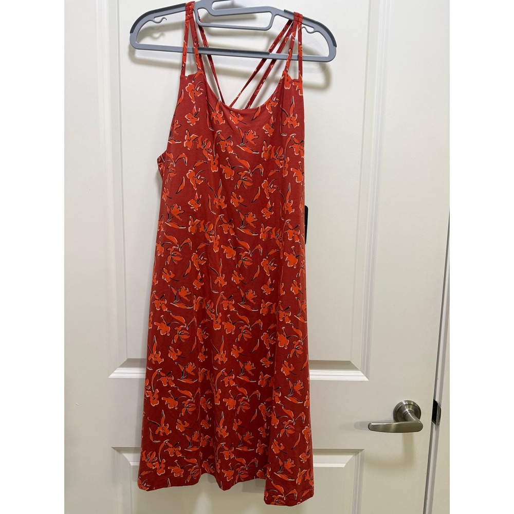 Kuhl Lyra Krossbak Dress XL Scarlet Print Floral Built-in Bra Activewear 4053